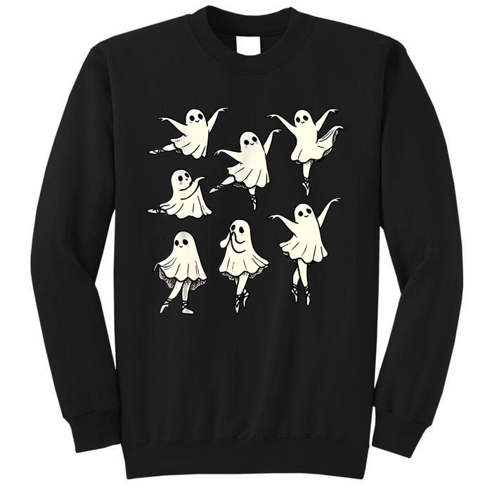 Ballet Ghost Ballet Dancer Spooky Dance Teacher Halloween Tall Sweatshirt