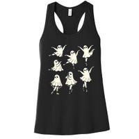 Ballet Ghost Ballet Dancer Spooky Dance Teacher Halloween Women's Racerback Tank