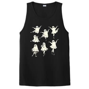 Ballet Ghost Ballet Dancer Spooky Dance Teacher Halloween PosiCharge Competitor Tank