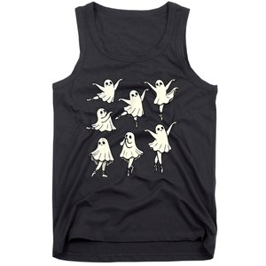 Ballet Ghost Ballet Dancer Spooky Dance Teacher Halloween Tank Top