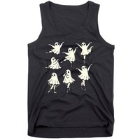 Ballet Ghost Ballet Dancer Spooky Dance Teacher Halloween Tank Top