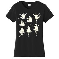 Ballet Ghost Ballet Dancer Spooky Dance Teacher Halloween Women's T-Shirt