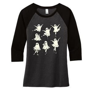 Ballet Ghost Ballet Dancer Spooky Dance Teacher Halloween Women's Tri-Blend 3/4-Sleeve Raglan Shirt