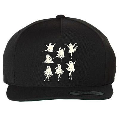 Ballet Ghost Ballet Dancer Spooky Dance Teacher Halloween Wool Snapback Cap