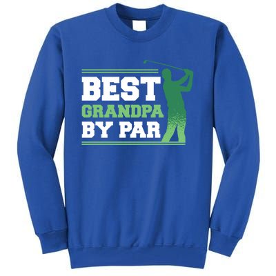 Best Grandpa By Par Funny FatherS Day Golfing Golf Gift Tall Sweatshirt