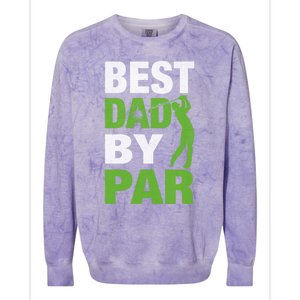 Best Grandpa By Par FatherS Day Golf Grandad Golfing Great Gift Colorblast Crewneck Sweatshirt