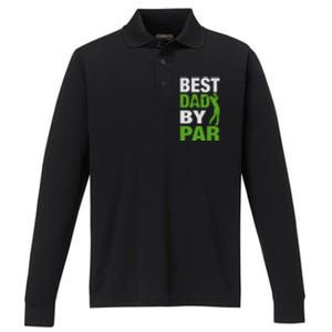 Best Grandpa By Par FatherS Day Golf Grandad Golfing Great Gift Performance Long Sleeve Polo