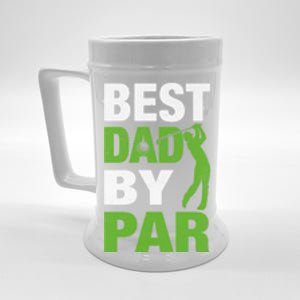 Best Grandpa By Par FatherS Day Golf Grandad Golfing Great Gift Beer Stein