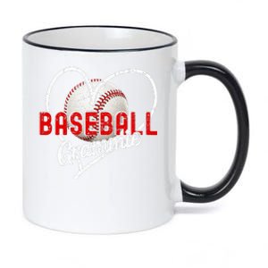 Baseball Grammie Baseball Love Baseball Player 11oz Black Color Changing Mug