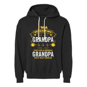 Beekeeper Grandpa Bee Bees Apiarist Father Garment-Dyed Fleece Hoodie