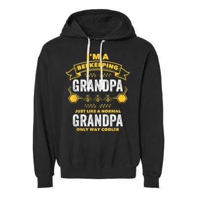 Beekeeper Grandpa Bee Bees Apiarist Father Garment-Dyed Fleece Hoodie