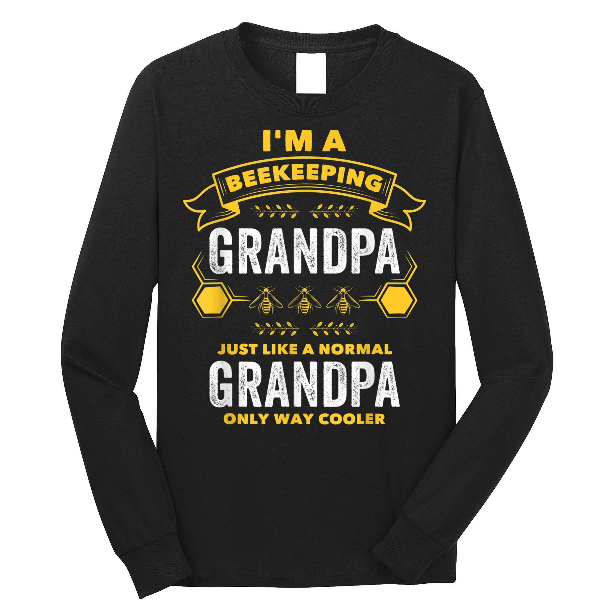 Beekeeper Grandpa Bee Bees Apiarist Father Long Sleeve Shirt