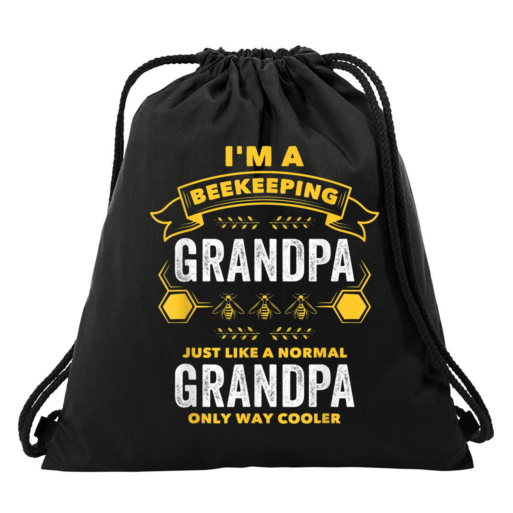 Beekeeper Grandpa Bee Bees Apiarist Father Drawstring Bag