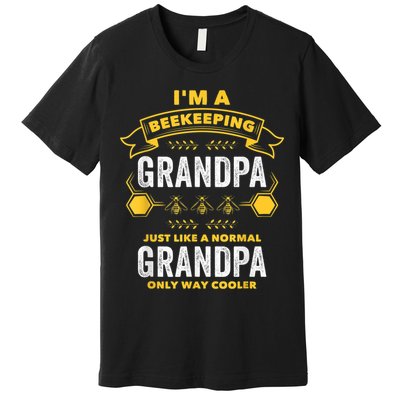 Beekeeper Grandpa Bee Bees Apiarist Father Premium T-Shirt