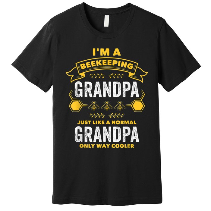 Beekeeper Grandpa Bee Bees Apiarist Father Premium T-Shirt