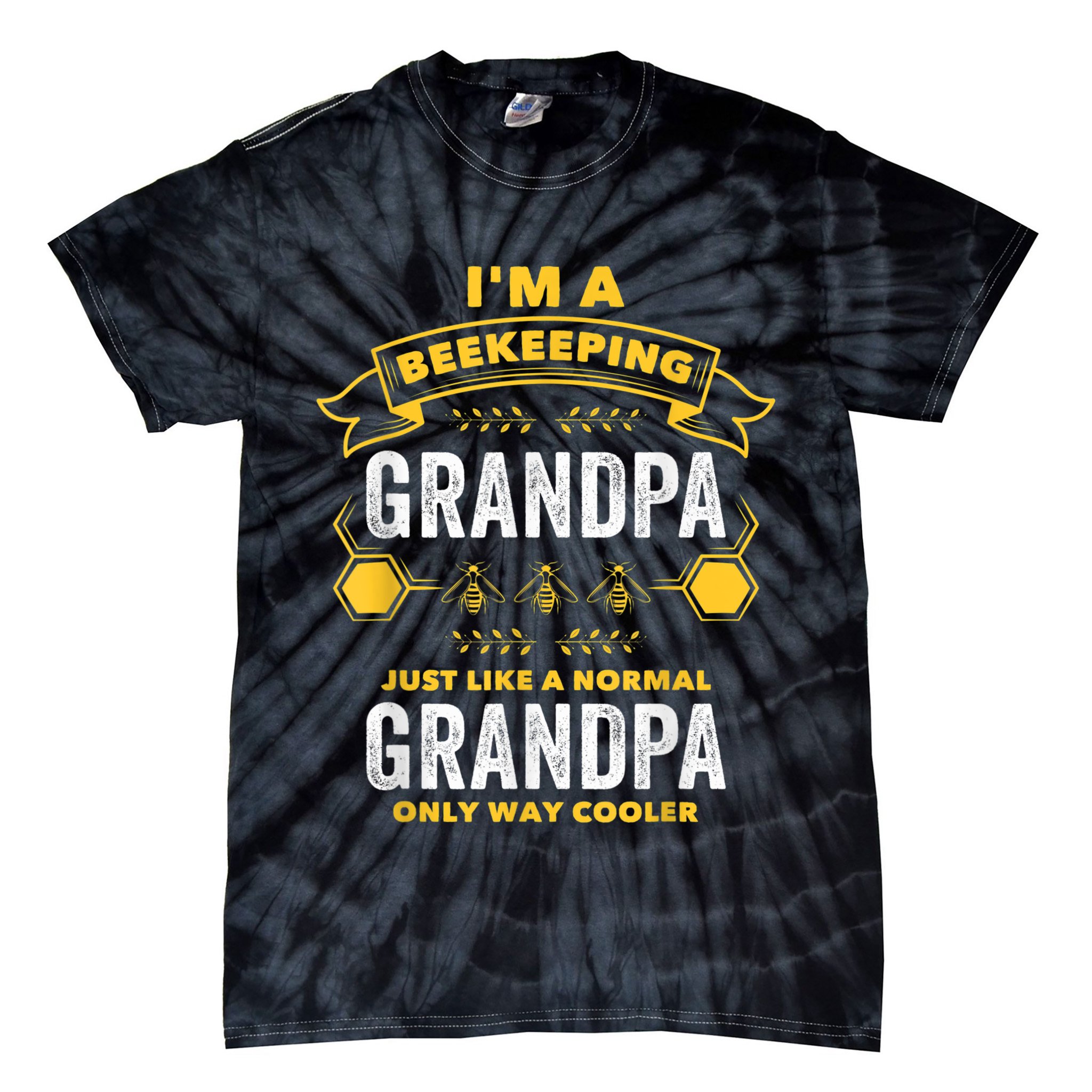 Beekeeper Grandpa Bee Bees Apiarist Father Tie-Dye T-Shirt