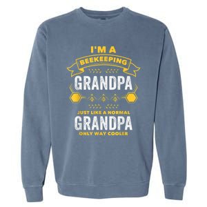 Beekeeper Grandpa Bee Bees Apiarist Father Garment-Dyed Sweatshirt