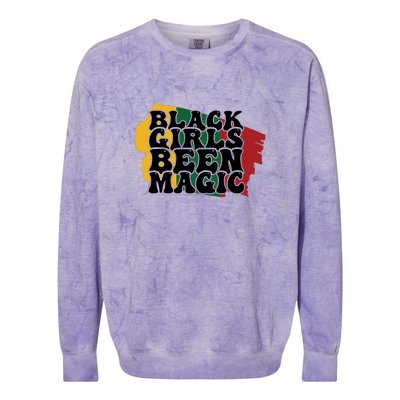 Black Girl Been Magic For Black History Month Gift Colorblast Crewneck Sweatshirt