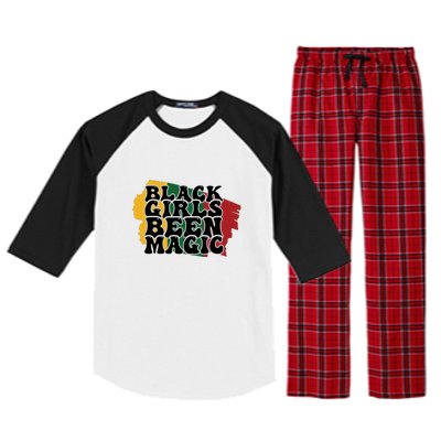 Black Girl Been Magic For Black History Month Gift Raglan Sleeve Pajama Set