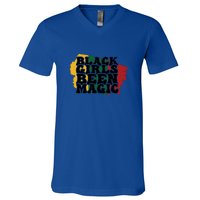 Black Girl Been Magic For Black History Month Gift V-Neck T-Shirt