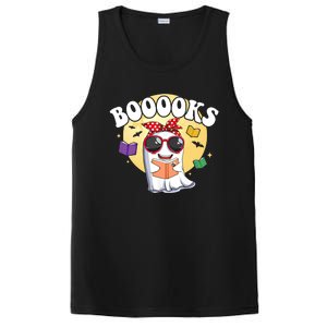 Booooks Ghost Boo Read Books Library Funny Halloween Gift PosiCharge Competitor Tank