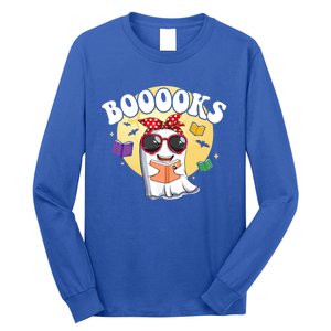 Booooks Ghost Boo Read Books Library Funny Halloween Gift Long Sleeve Shirt