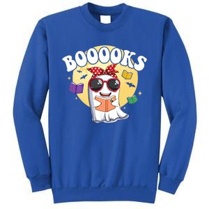 Booooks Ghost Boo Read Books Library Funny Halloween Gift Sweatshirt