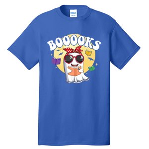 Booooks Ghost Boo Read Books Library Funny Halloween Gift Tall T-Shirt