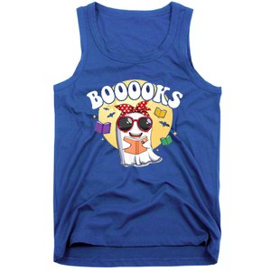 Booooks Ghost Boo Read Books Library Funny Halloween Gift Tank Top