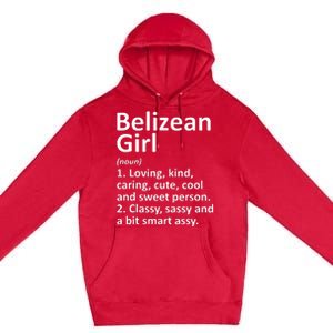 BELIZEAN GIRL BELIZE Gift Funny Country Home Roots Descent Premium Pullover Hoodie