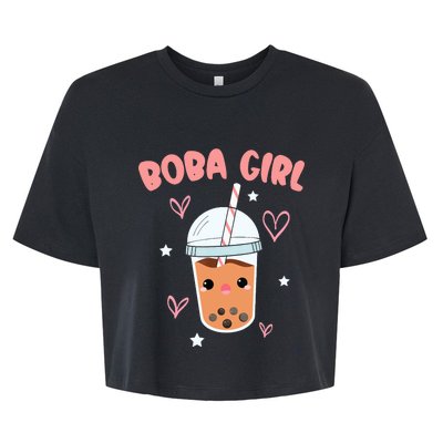 Boba Girl Bubble Tea Bella+Canvas Jersey Crop Tee