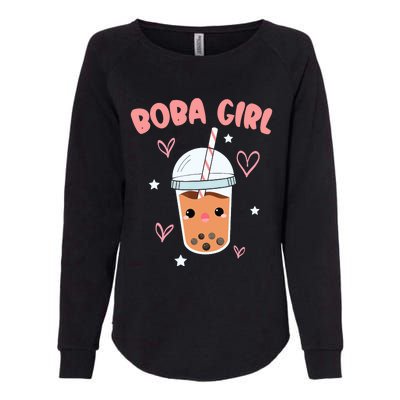 Boba Girl Bubble Tea Womens California Wash Sweatshirt