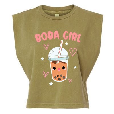 Boba Girl Bubble Tea Garment-Dyed Women's Muscle Tee