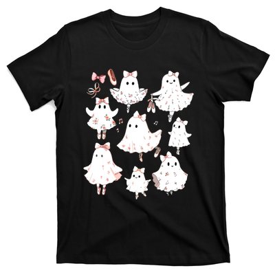 Ballet Ghost Ballet Dancer Spooky Dance Teacher Halloween T-Shirt