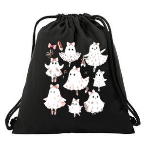 Ballet Ghost Ballet Dancer Spooky Dance Teacher Halloween Drawstring Bag