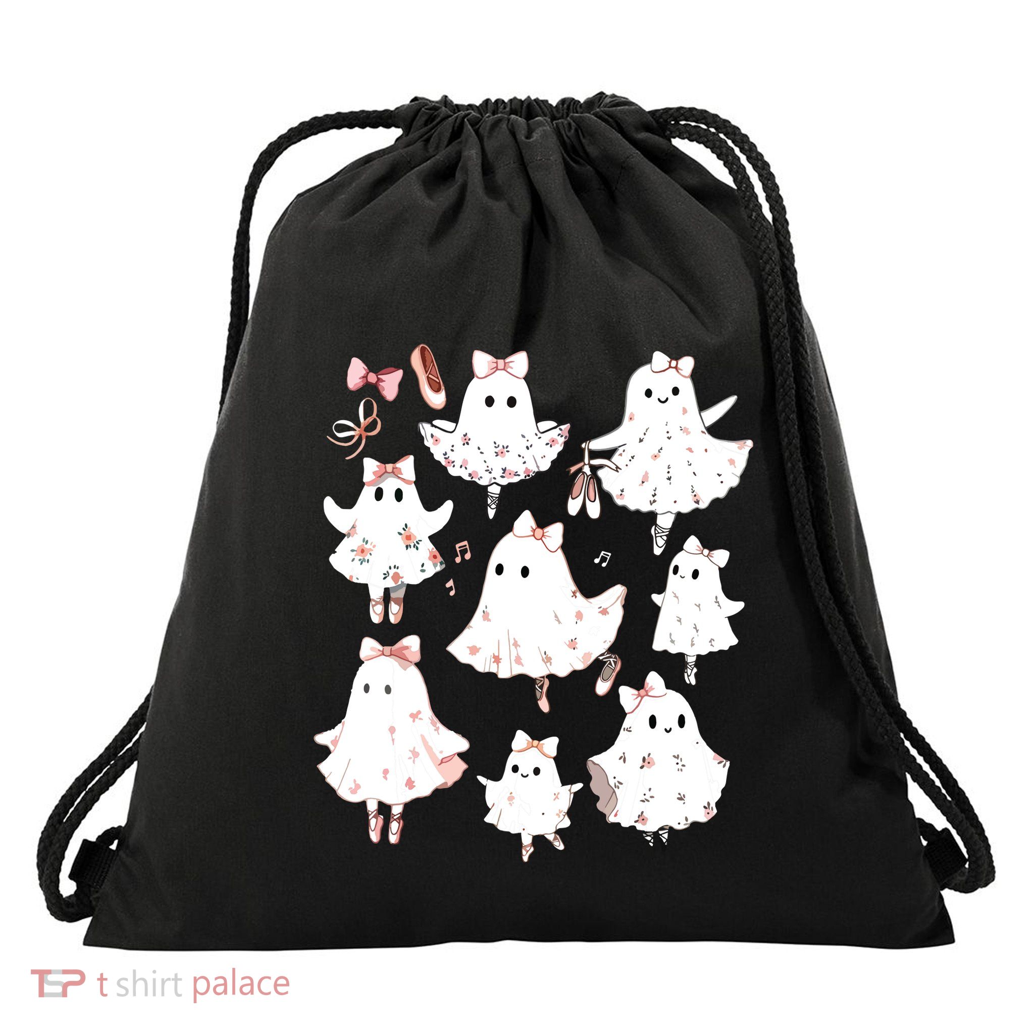 Ballet Ghost Ballet Dancer Spooky Dance Teacher Halloween Drawstring Bag