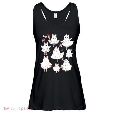 Ballet Ghost Ballet Dancer Spooky Dance Teacher Halloween Ladies Essential Flowy Tank