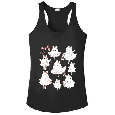 Ballet Ghost Ballet Dancer Spooky Dance Teacher Halloween Ladies PosiCharge Competitor Racerback Tank