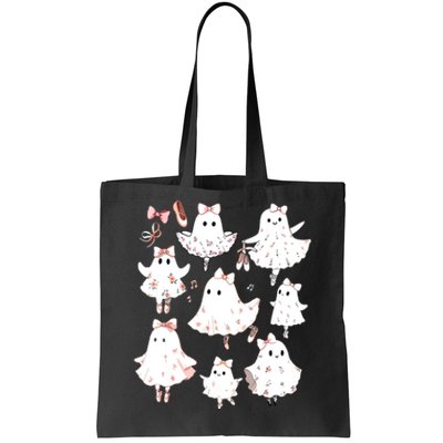 Ballet Ghost Ballet Dancer Spooky Dance Teacher Halloween Tote Bag