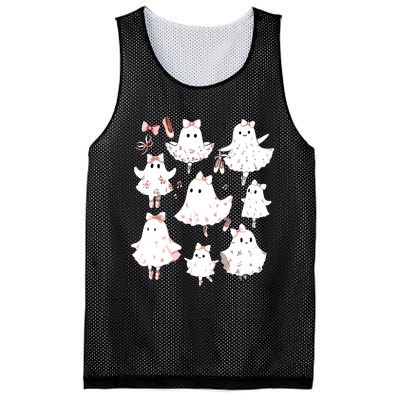 Ballet Ghost Ballet Dancer Spooky Dance Teacher Halloween Mesh Reversible Basketball Jersey Tank