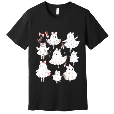 Ballet Ghost Ballet Dancer Spooky Dance Teacher Halloween Premium T-Shirt