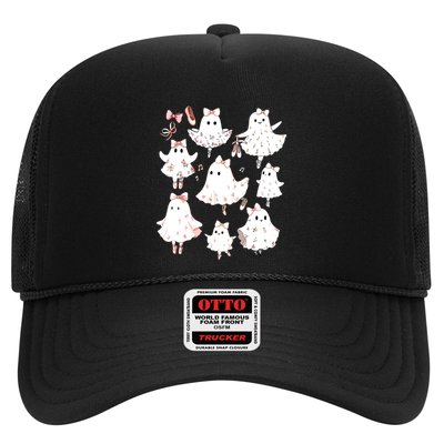 Ballet Ghost Ballet Dancer Spooky Dance Teacher Halloween Trucker Hat