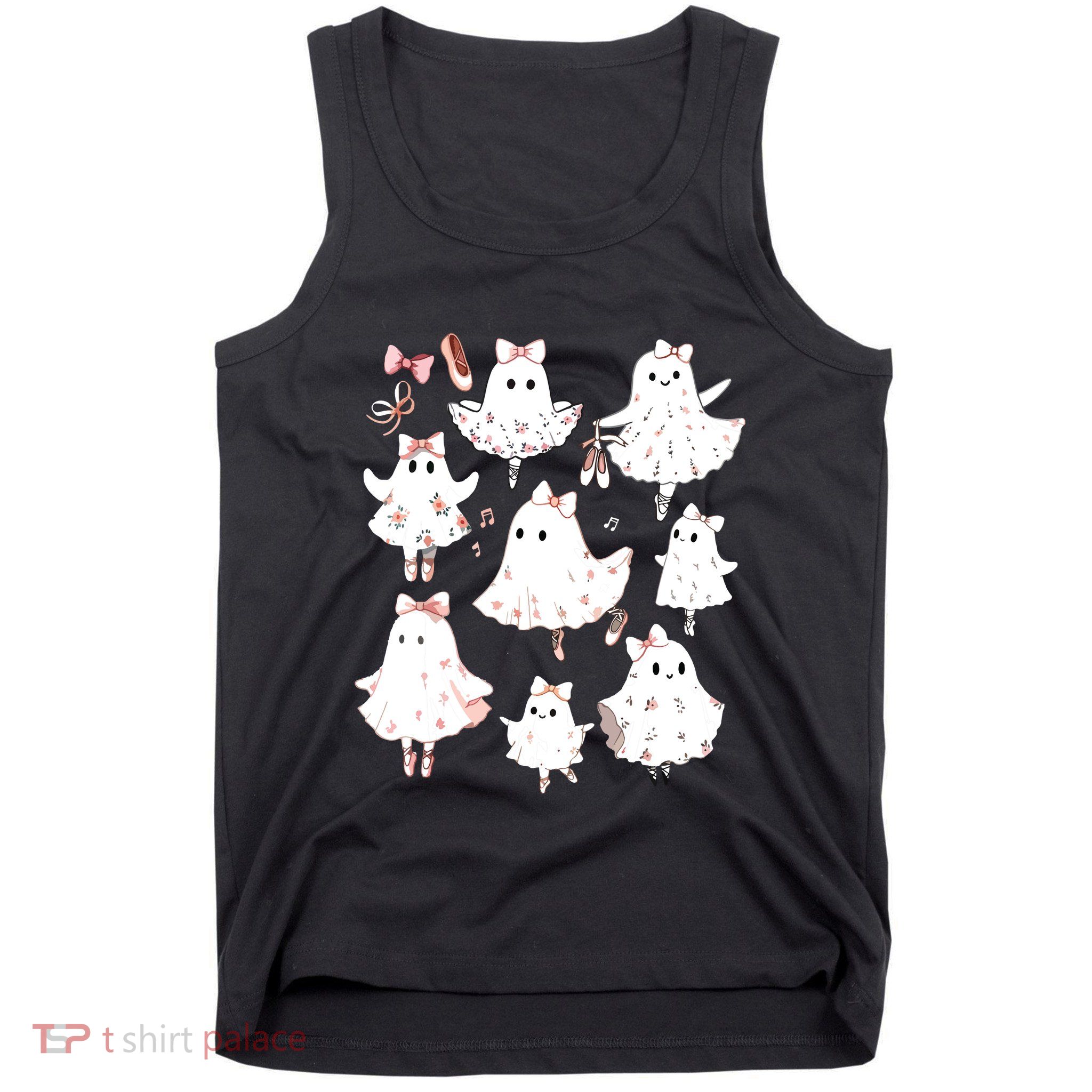 Ballet Ghost Ballet Dancer Spooky Dance Teacher Halloween Tank Top