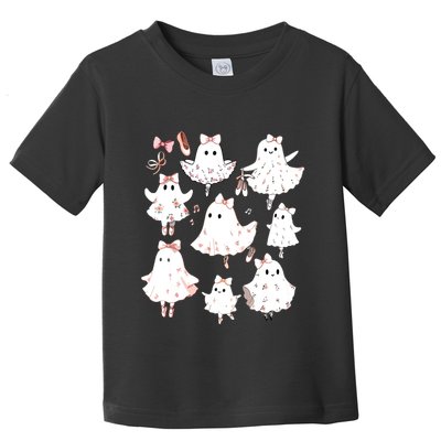 Ballet Ghost Ballet Dancer Spooky Dance Teacher Halloween Toddler T-Shirt