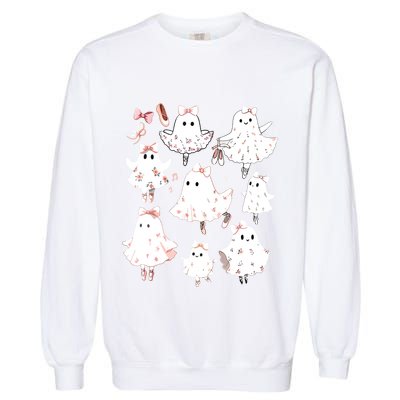 Ballet Ghost Ballet Dancer Spooky Dance Teacher Halloween Garment-Dyed Sweatshirt