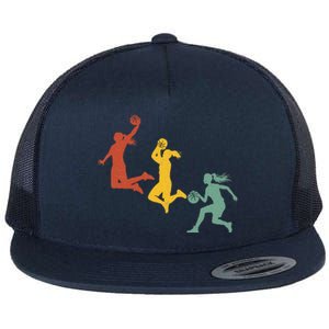 Basketball Girl Basketball Hoops Lovers Flat Bill Trucker Hat