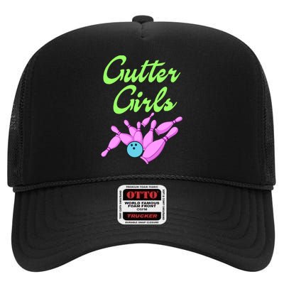 Bowling Gutter High Crown Mesh Back Trucker Hat