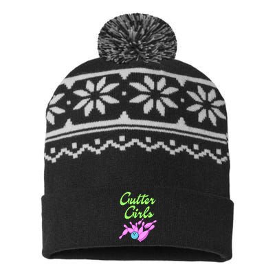 Bowling Gutter USA-Made Snowflake Beanie