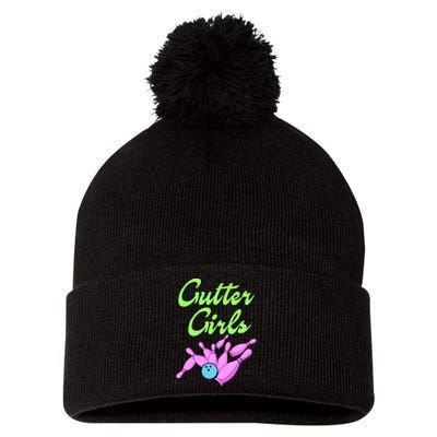 Bowling Gutter Pom Pom 12in Knit Beanie