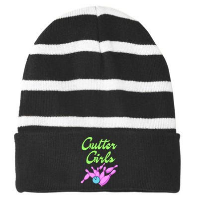 Bowling Gutter Striped Beanie with Solid Band